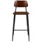 Flash Furniture Industrial Barstool with Gunmetal Steel Frame and Rustic Wood Seat XU-DG-60725B-GG - alternate 3
